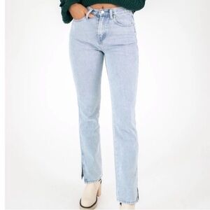 English factory holy grail denim with split hem size 25